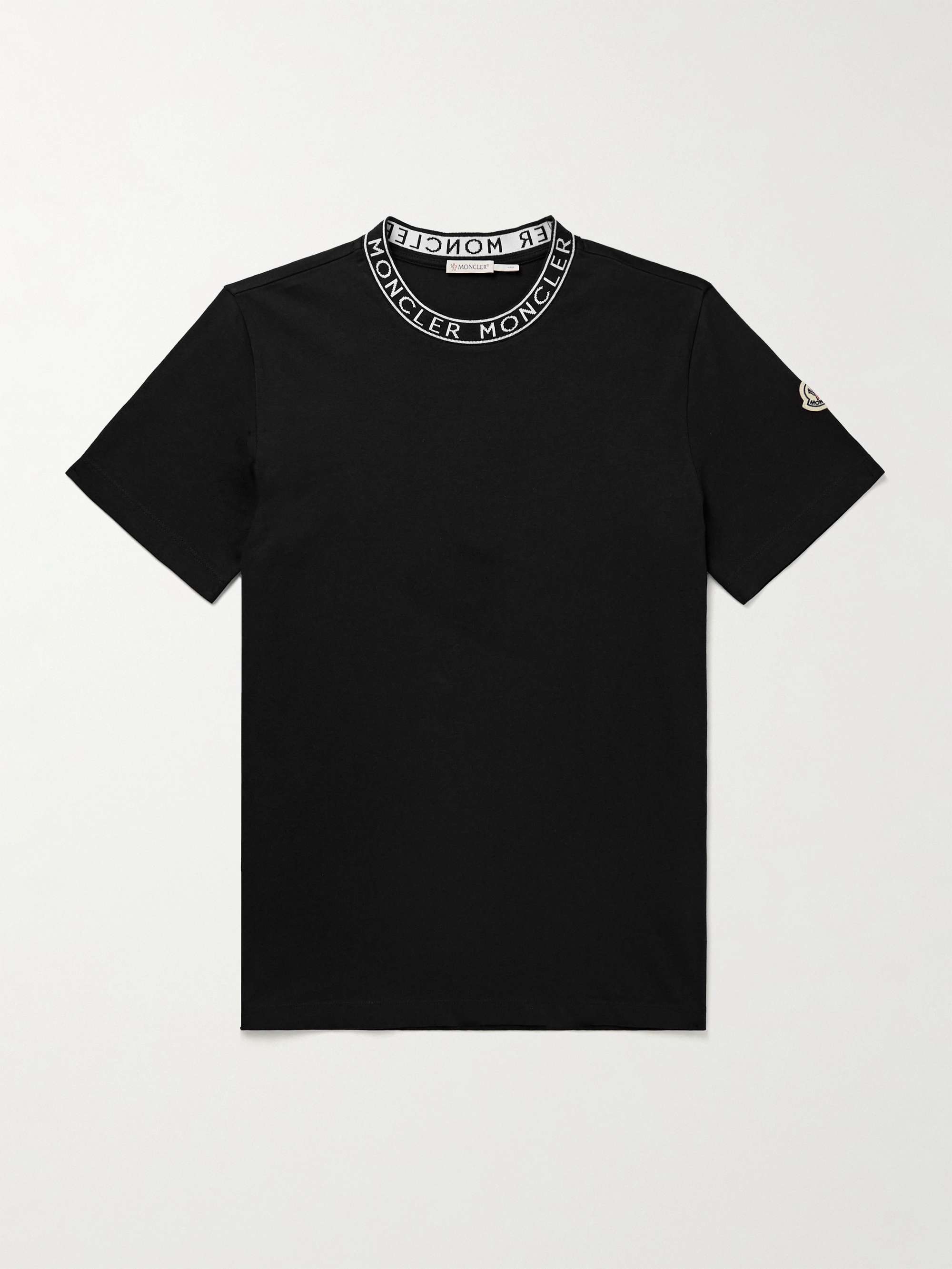 MONCLER Logo-Appliquéd Cotton-Jersey T-Shirt for Men | MR PORTER