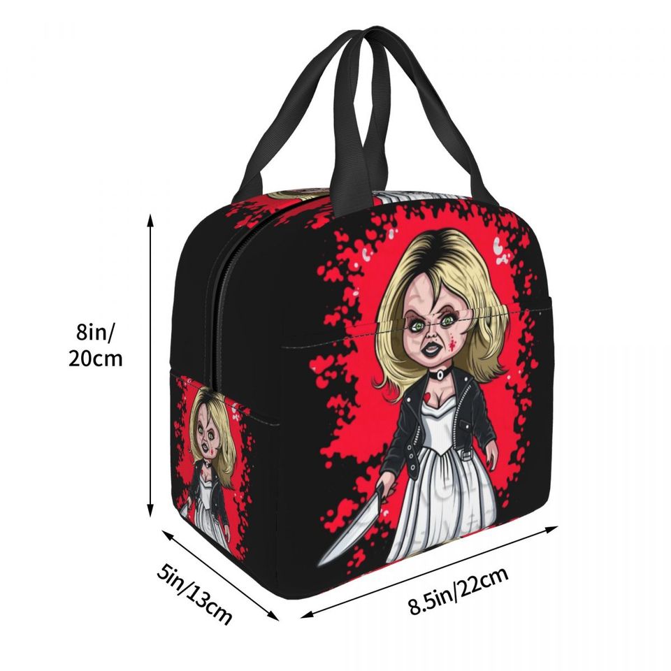 Bride Of Chucky Lunch Box for Women Leakproof Scary Tiffany Cooler