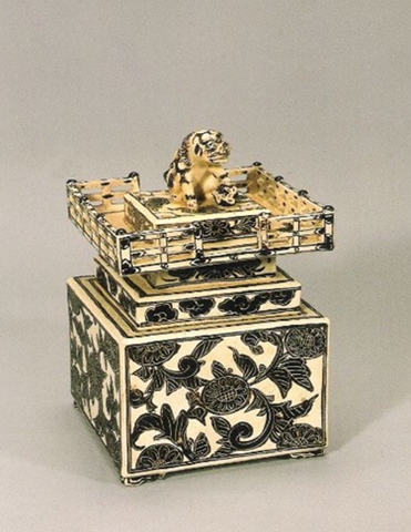 茶道具 尾形乾山作 色絵 獅子香合 時代箱 V 8816 茶道具 尾形乾山作