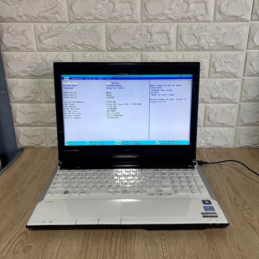 爆速SSD512GB NEC LL750/H 高性能core i7-3610QM
