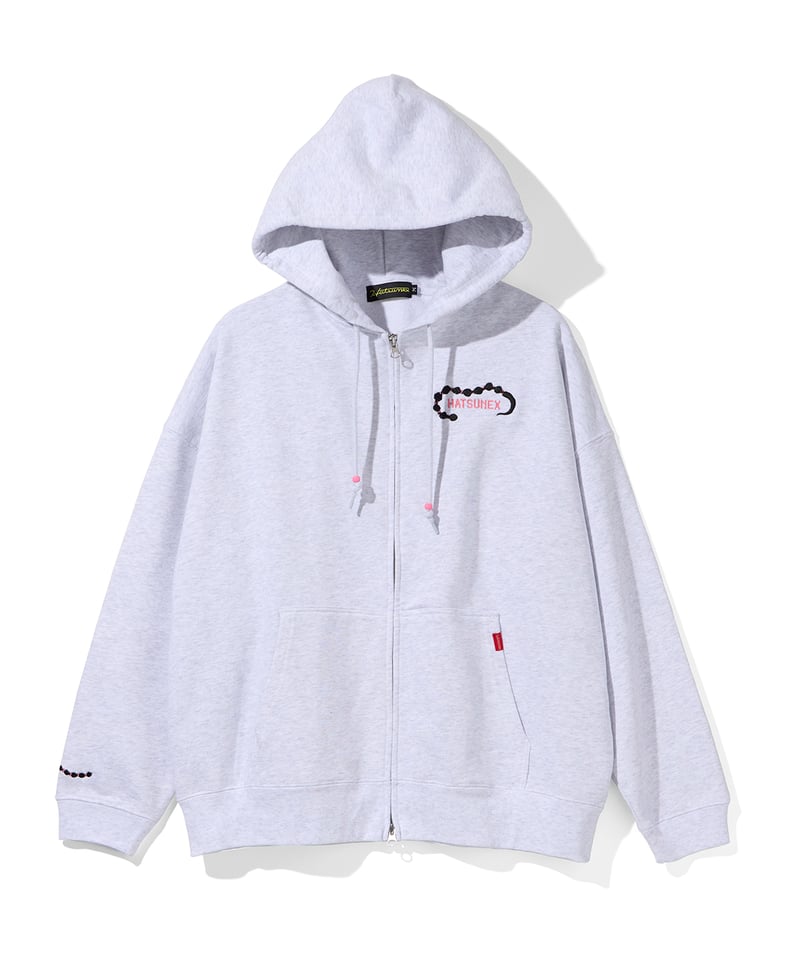 Paleduskパッチワークフーディ ジップパーカー Paleduskパッチワーク