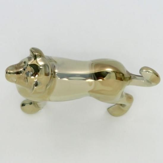 バカラ フィギュリン ○ 犬 イヌ 置物 ゴールド 金 オーナメント