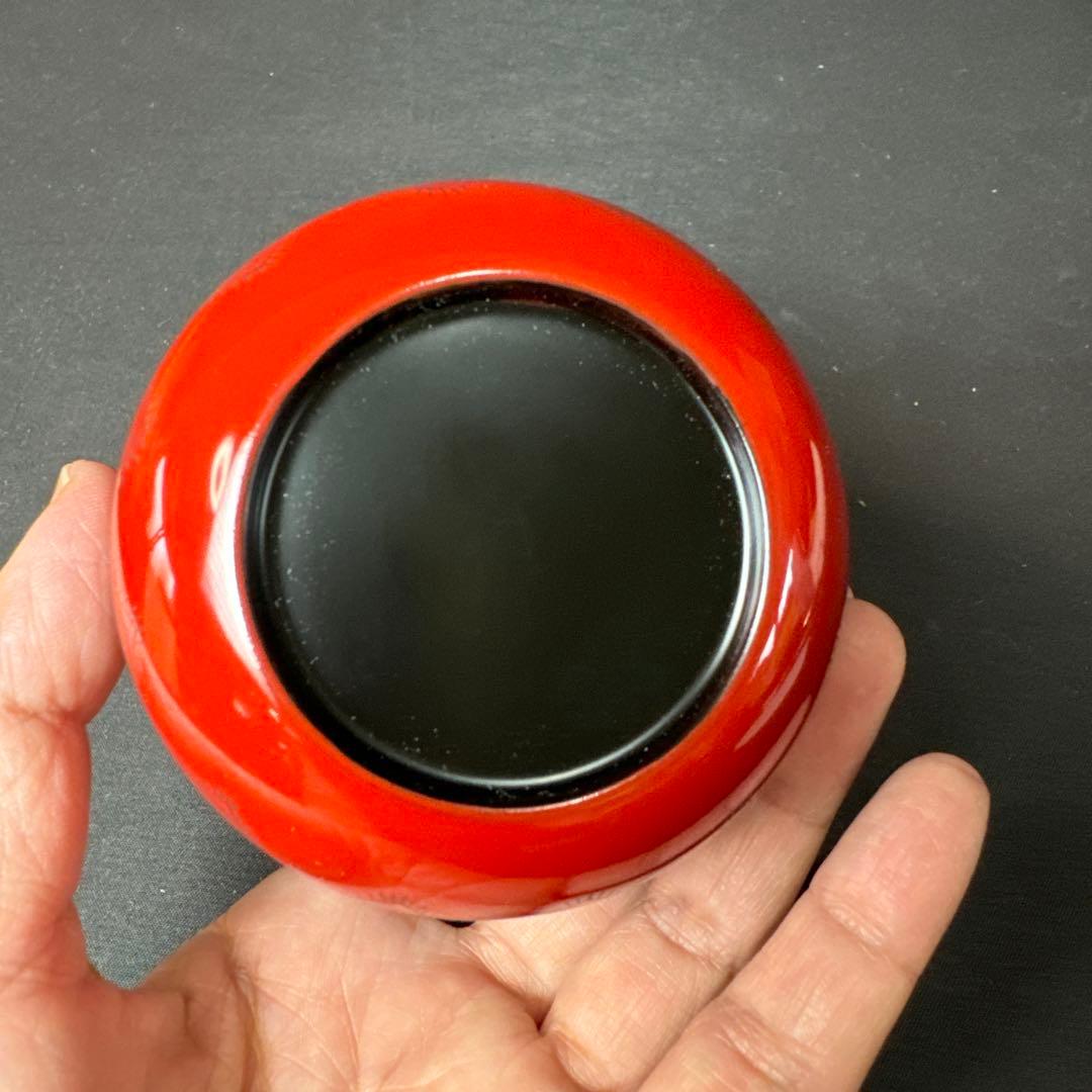 F56 送料無料 棗 キンマ彫沈金 平棗 光峰 木箱 茶道 朱漆塗