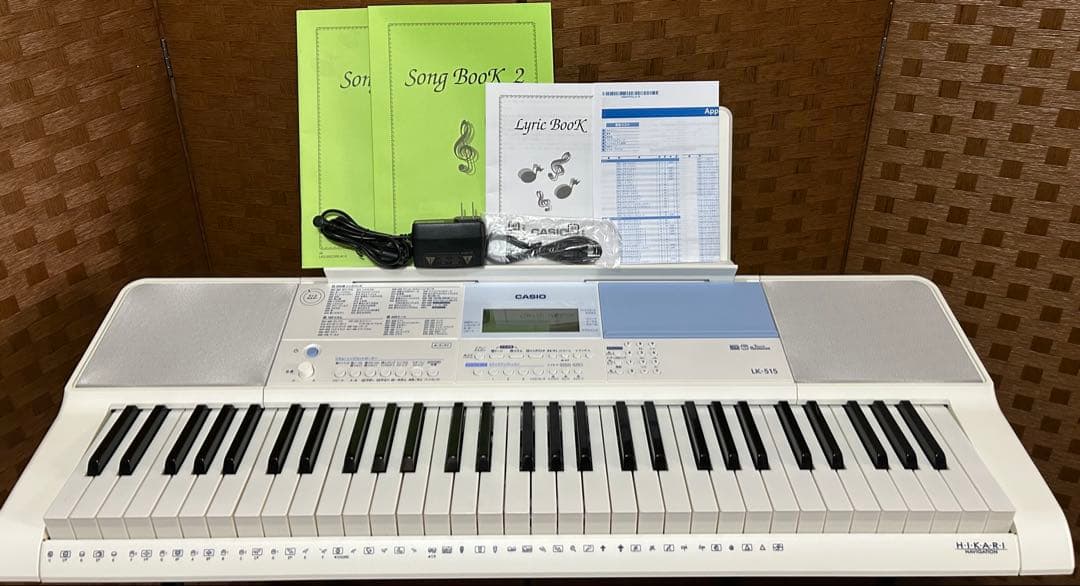 CASIO光ナビゲーションLK-515 キーボード、キーボードスタンド セット