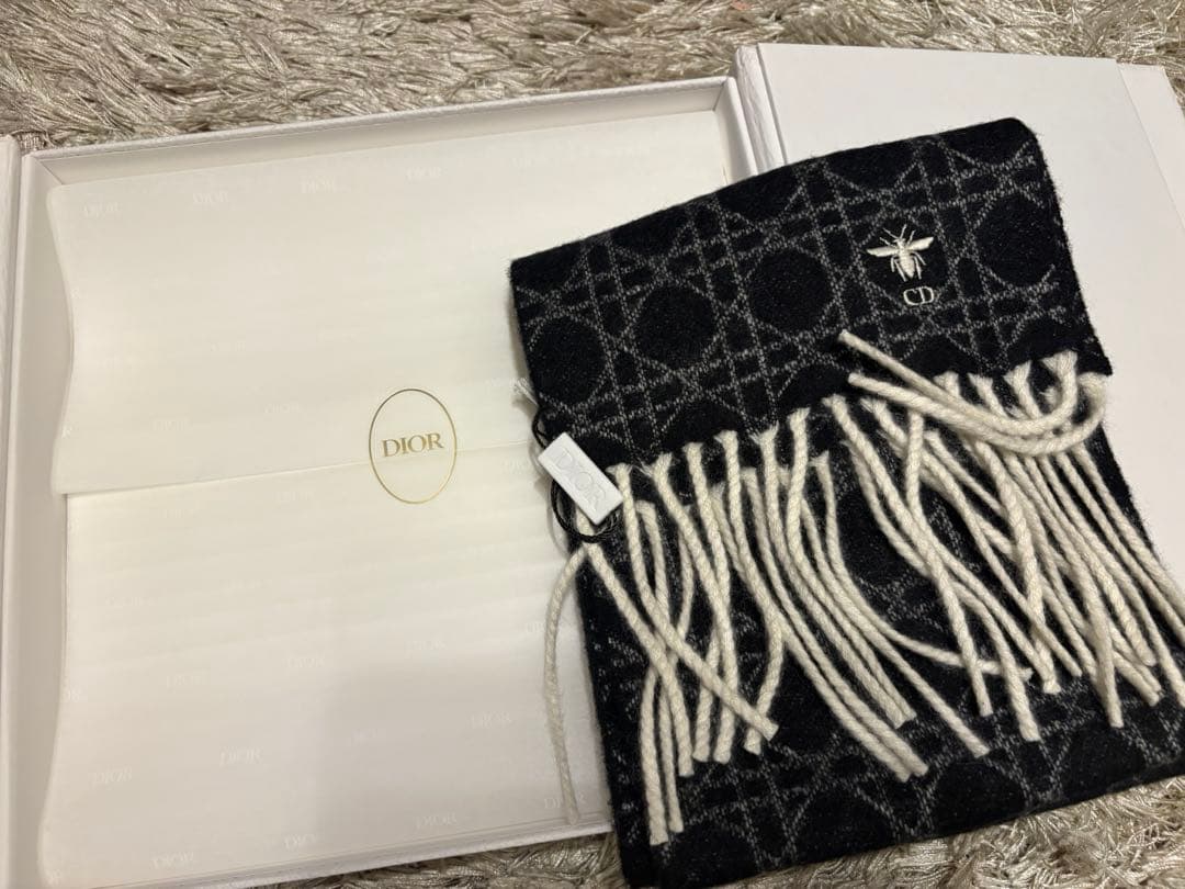 本日発送 Dior カナージュ カシミヤ100%マフラー DIOR | Dior Cannage マフラー カシミヤ