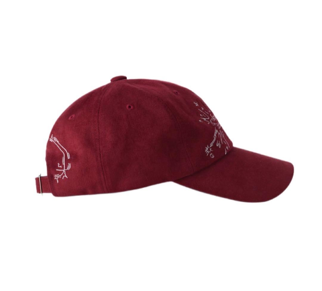 GADID ANONIEM ZHOK / BURGUNDYキャップ RED