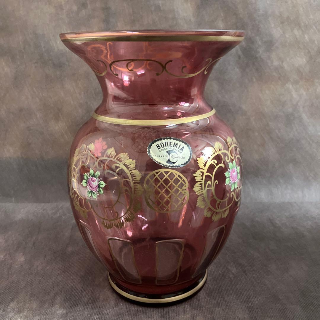 ボヘミアガラス花瓶21cm アンティーク品29049 ボヘミアガラス花瓶21cm アンティーク品29049 Amazon.co.jp: 花瓶